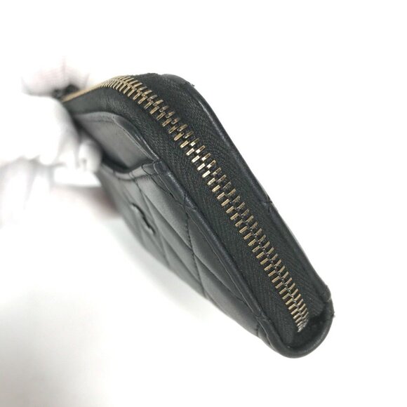 CHANEL Black Leather Logo Wallet - Picture 7 of 14